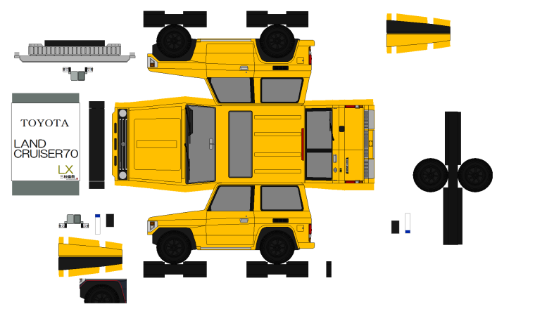 Бумажное моделирование Toyota Land Cruiser