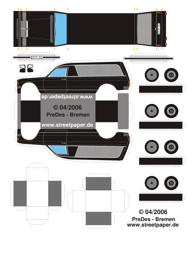 Бумажные развертки автомобилей