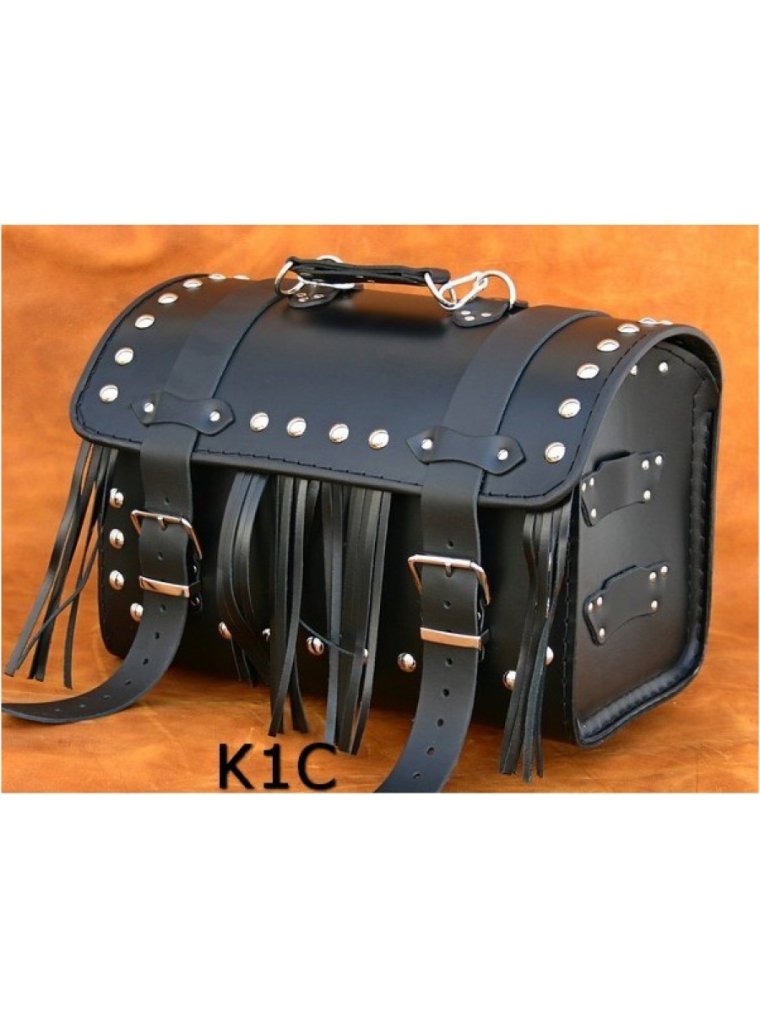 Кофр кожаный для мотоцикла коричневый