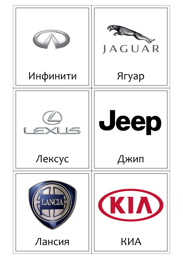 Марки автомобилей