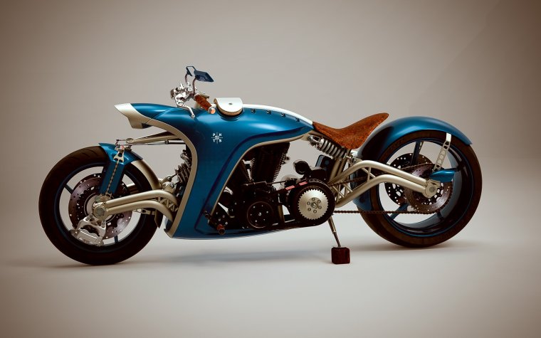 Мотоцикл шоколадного цвета