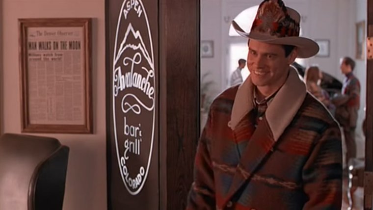 Джим Керри на мотоцикле тупой еще тупее