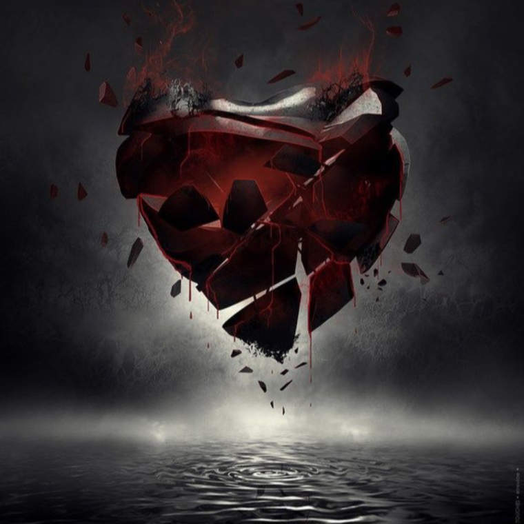 Сердце фиолетовое