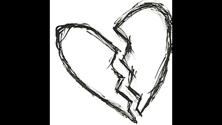 Разбитое сердце эскиз