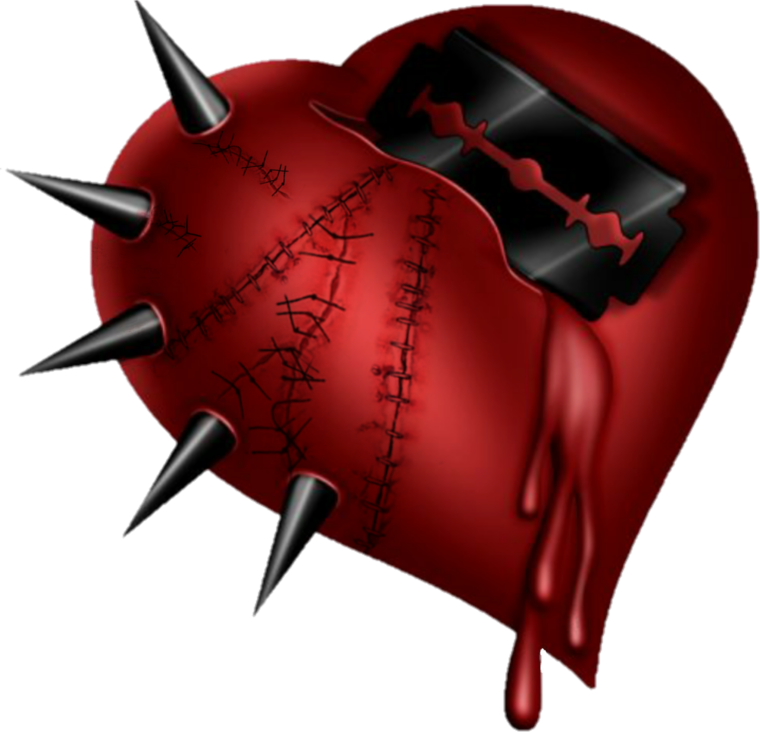 Разбитое сердечко карандашом