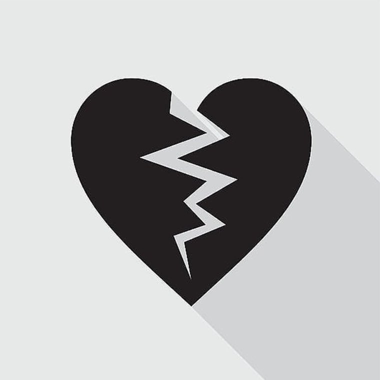 Расколотое сердце векторное изображение