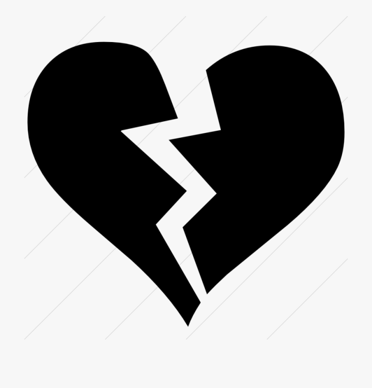 Разбитые сердца на черном фоне