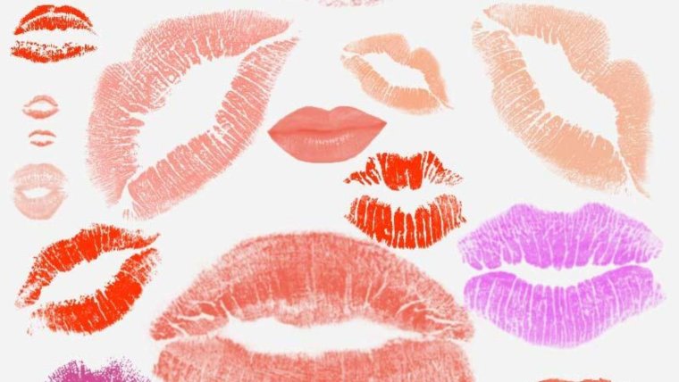 Красивый отпечаток губ