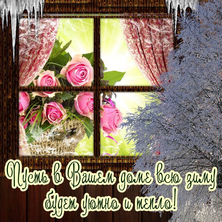 Теплые зимние пожелания доброго утра и дня