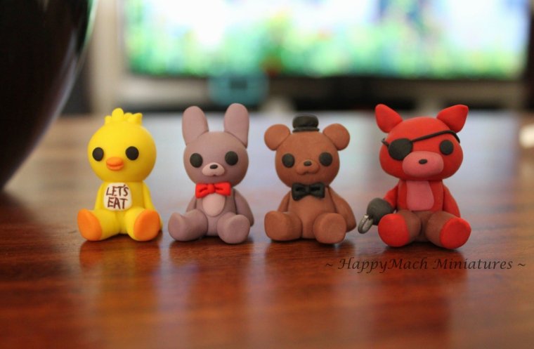 Пластилин фигурки ФНАФ