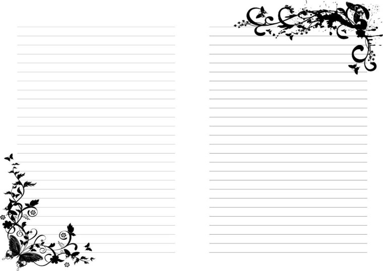 Лист в линеечку для печати