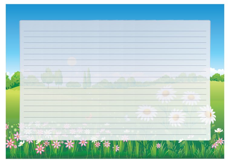 Лист в линейку