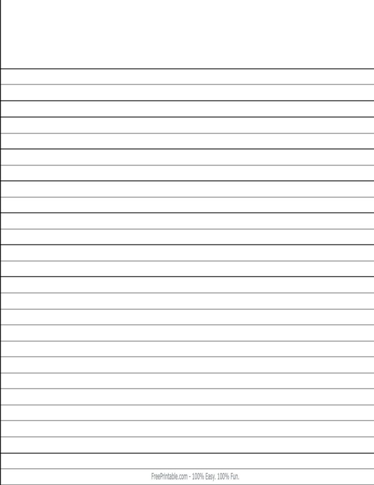 Лист бумаги в линейку