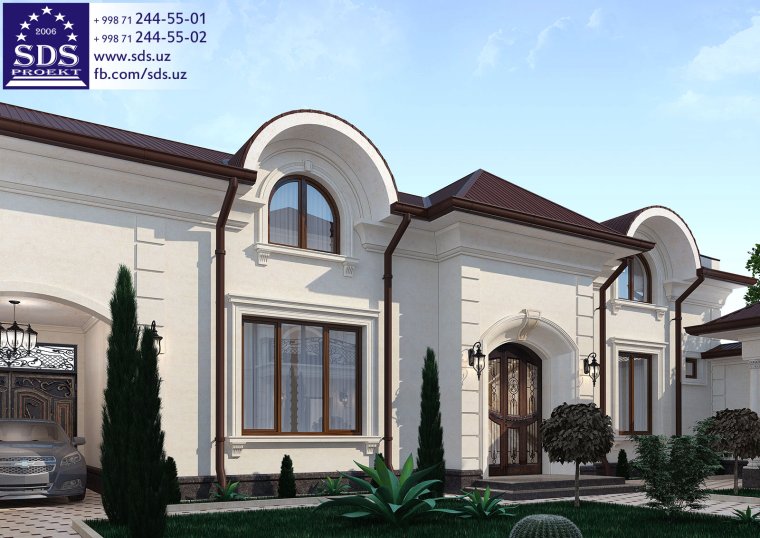 Фасад Узбекистан уйлари травертин