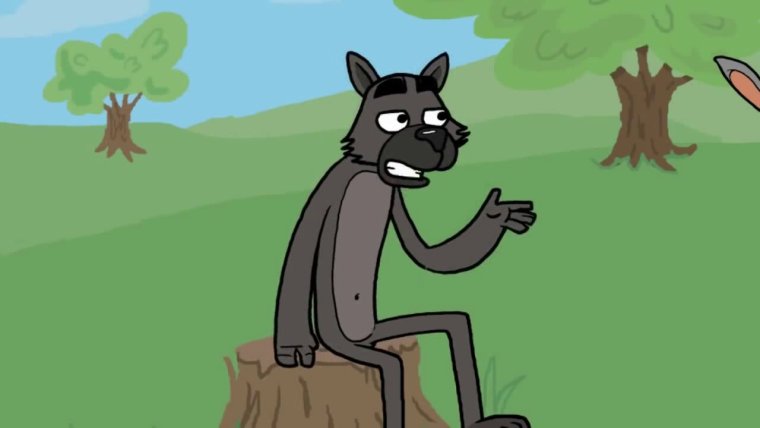 Заяц и волк прикол