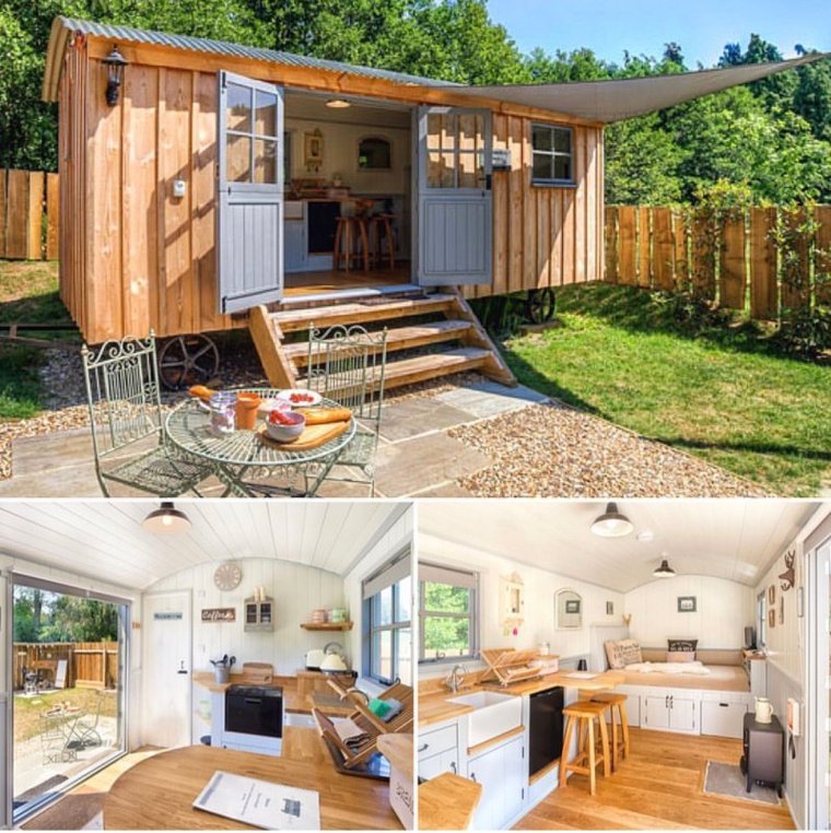 Интерьер вагончика для жилья