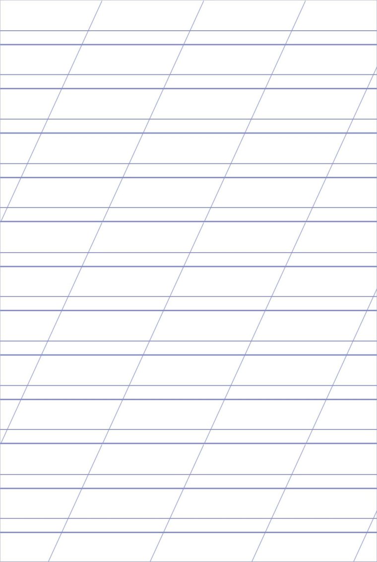 Лист тетради в косую линейку
