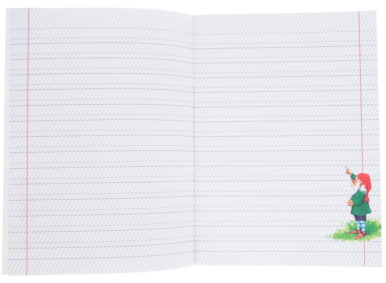 Тетрадный лист в косую линейку