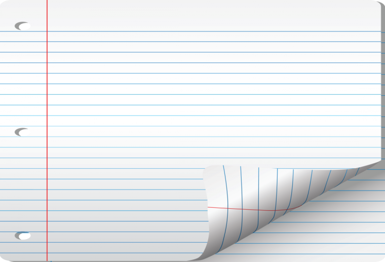 Лист бумаги в линейку