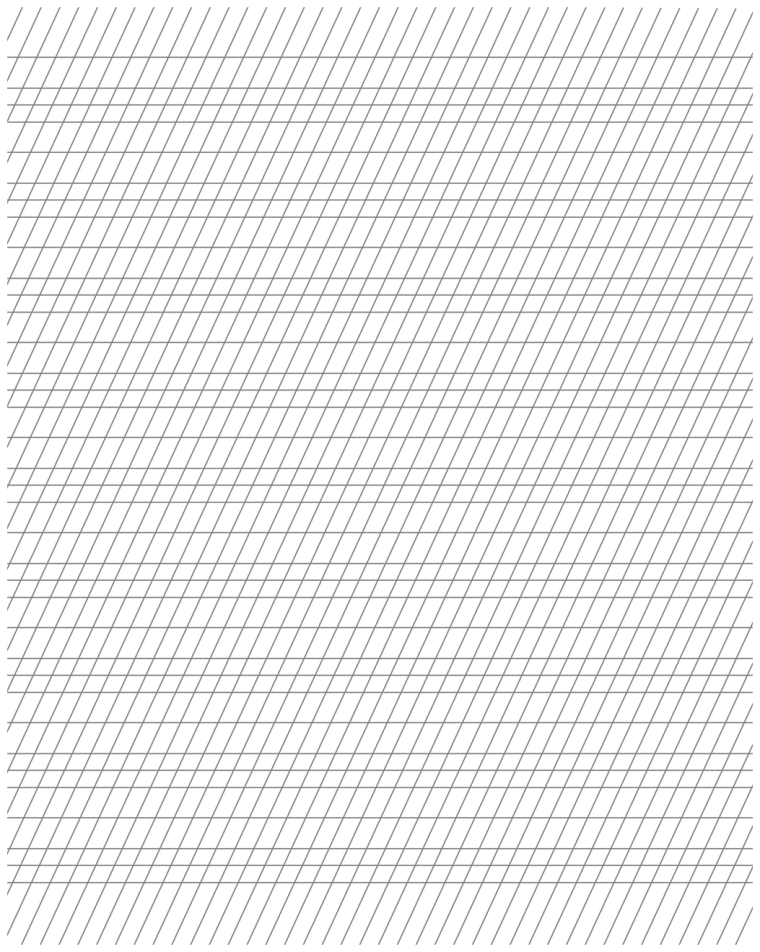 Лист в косую линию