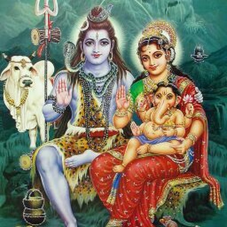 Шива Парвати и Ганеша