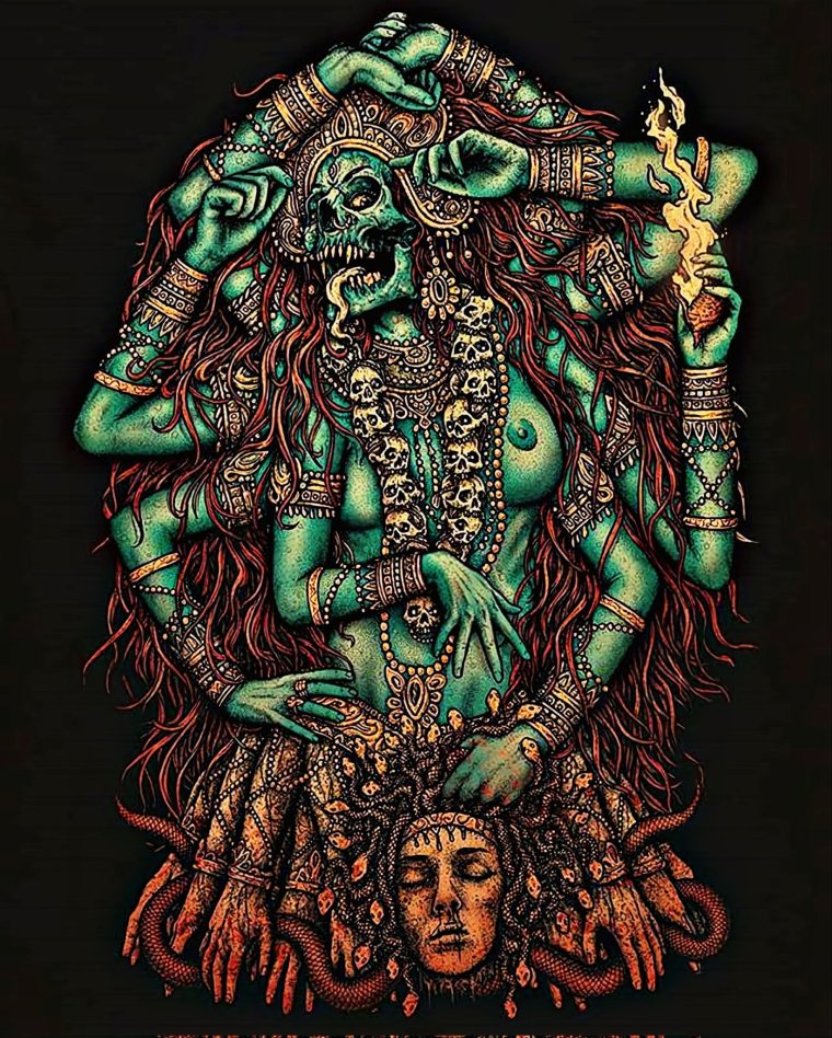 Кали Дурга арт фэнтези