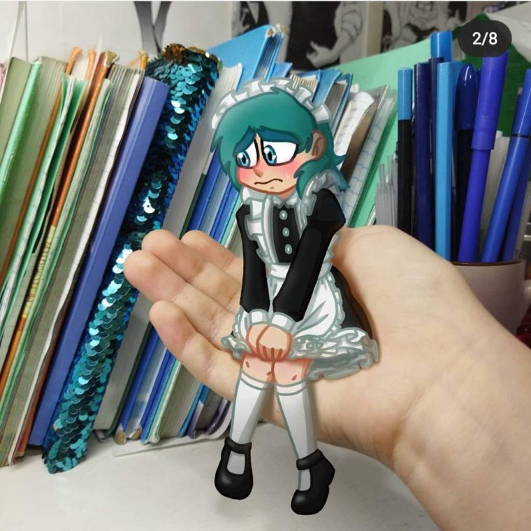 Зонтик 13 карт в костюме горничной