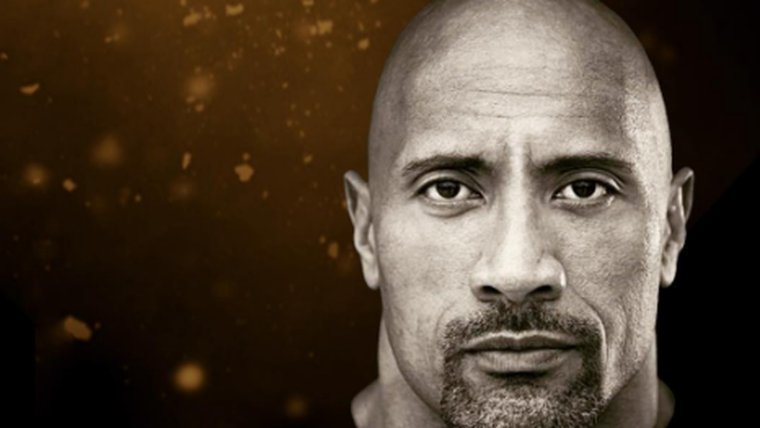 Дуэйн Джонсон черно белый