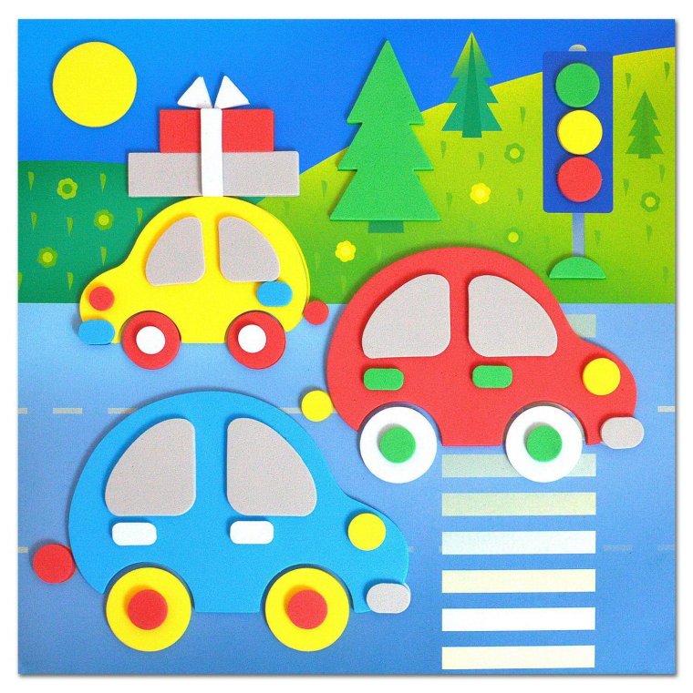 Aппликация "машинки"