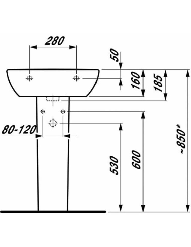 Раковина Laufen Pro 8.1095.2.000.104.1