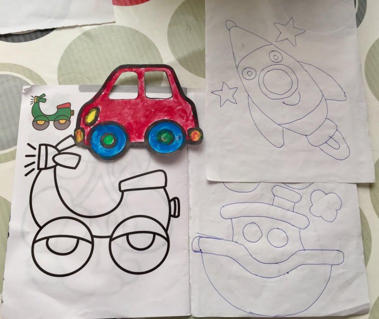 Aппликация "машинки"