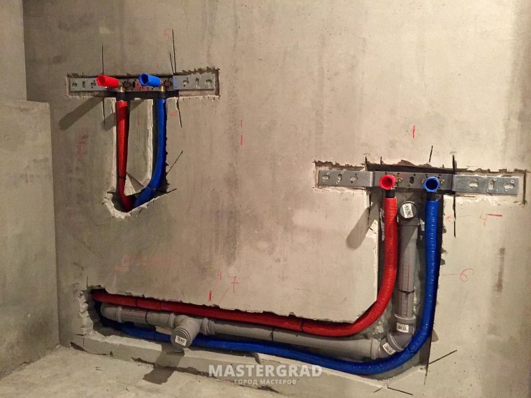 Крепление водорозеток Рехау к стене