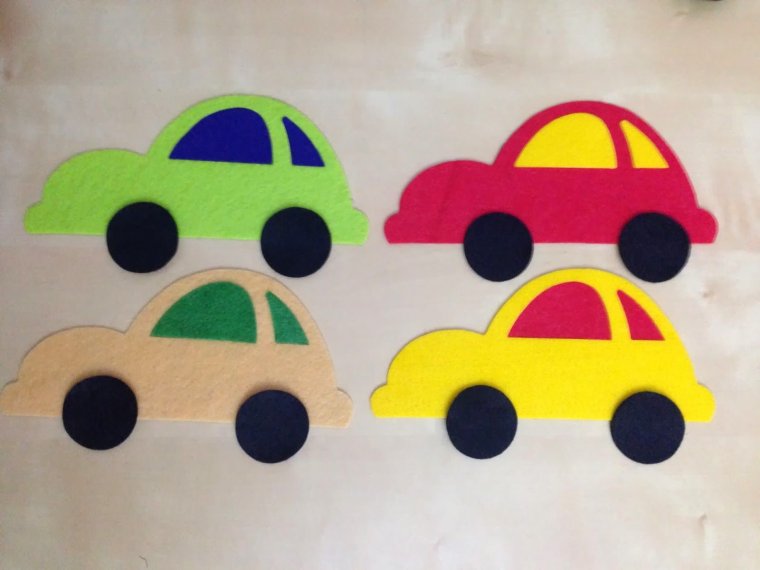 Aппликация "машинки"