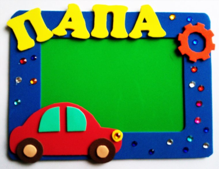 Аппликация машинка из цветной бумаги