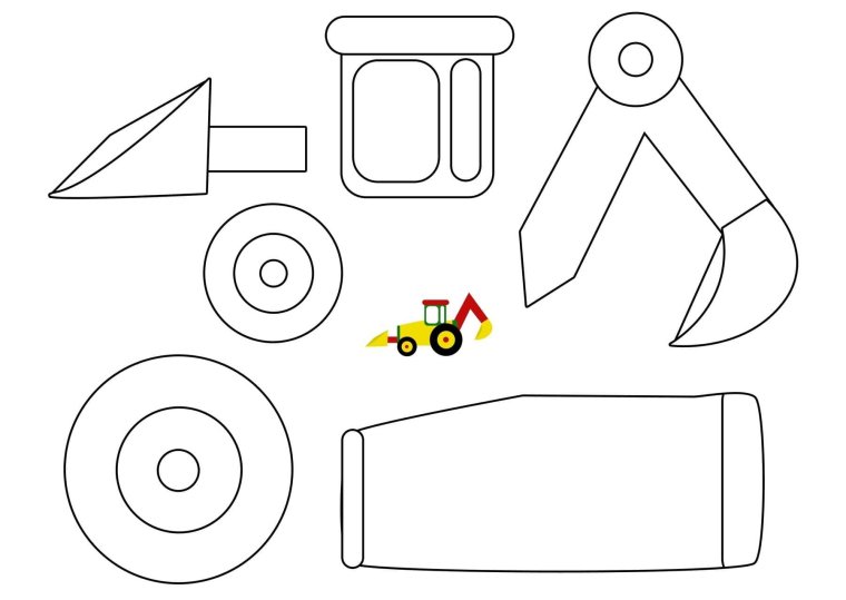 Аппликация машина из цветной бумаги