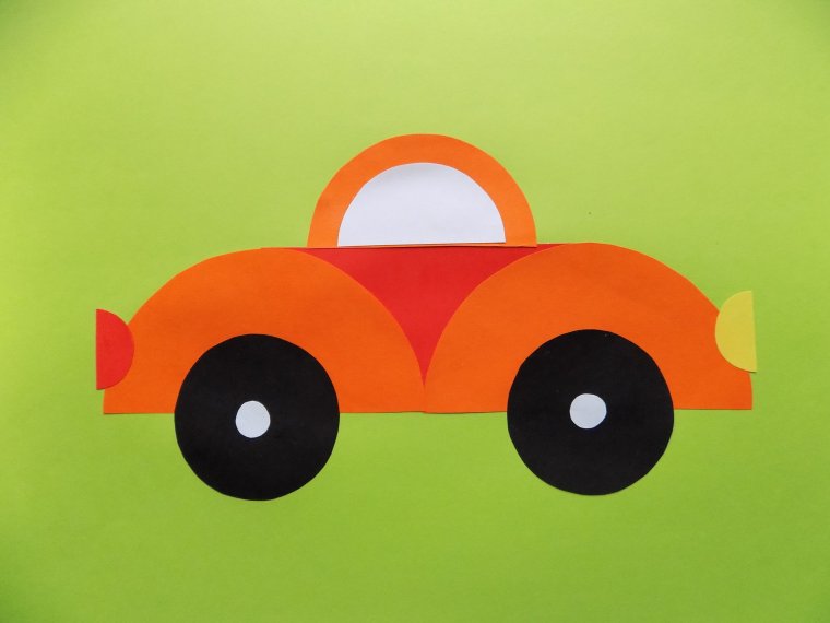 Аппликации для детей машинки