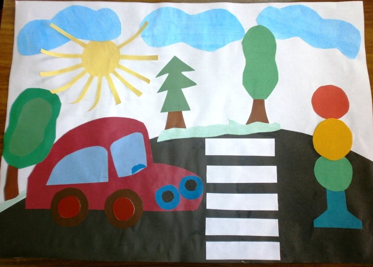 Аппликации для детей машинки