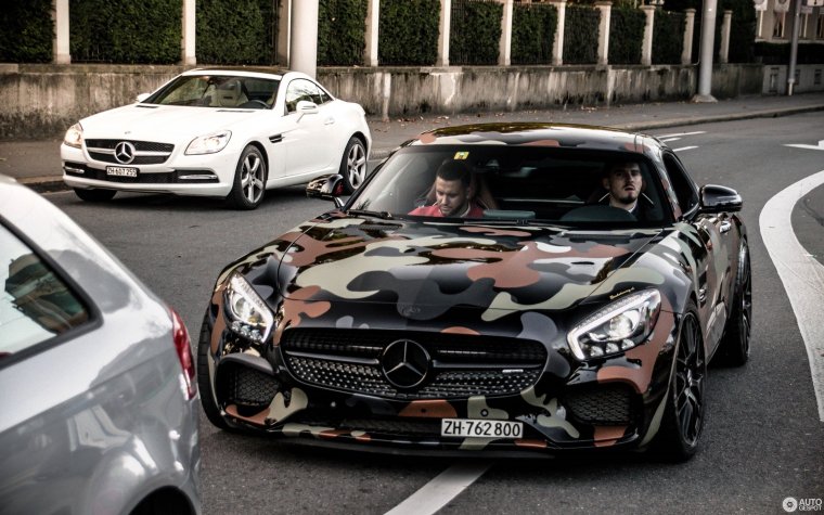 Mercedes AMG GTS камуфляж