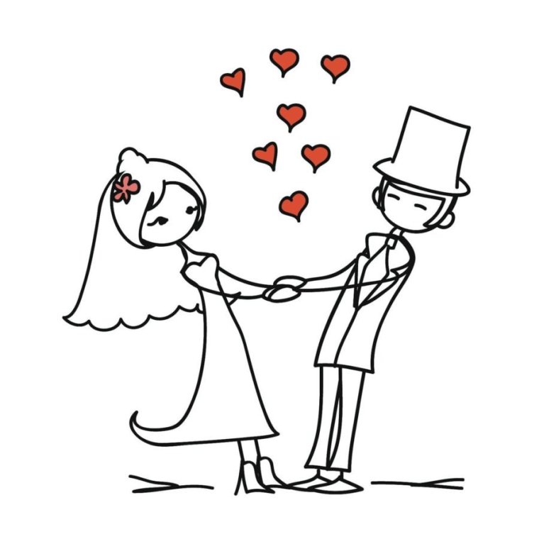 Картинки на свадьбу раскраски