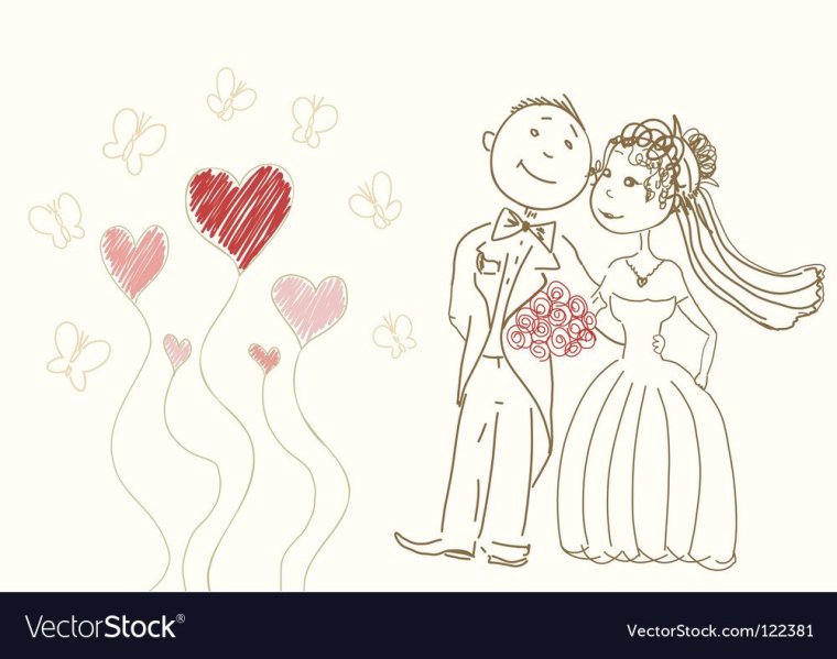 Свадьба рисунок