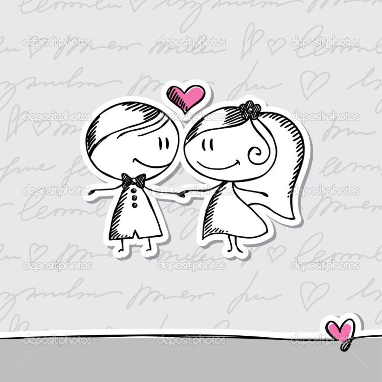 Свадьба рисунок