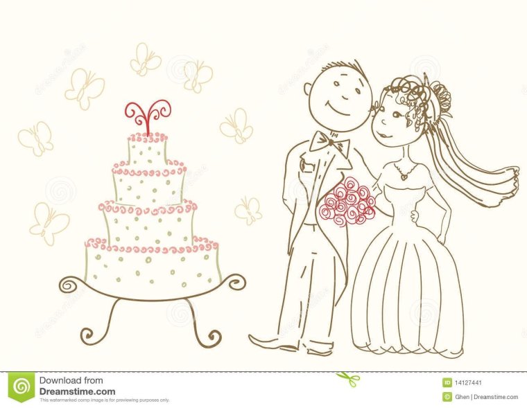 Золотая свадьба рисунок