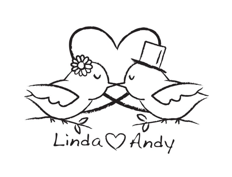 Раскраска свадьба