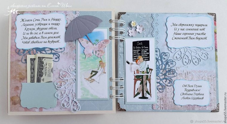 Свадебные приглашения односторонние