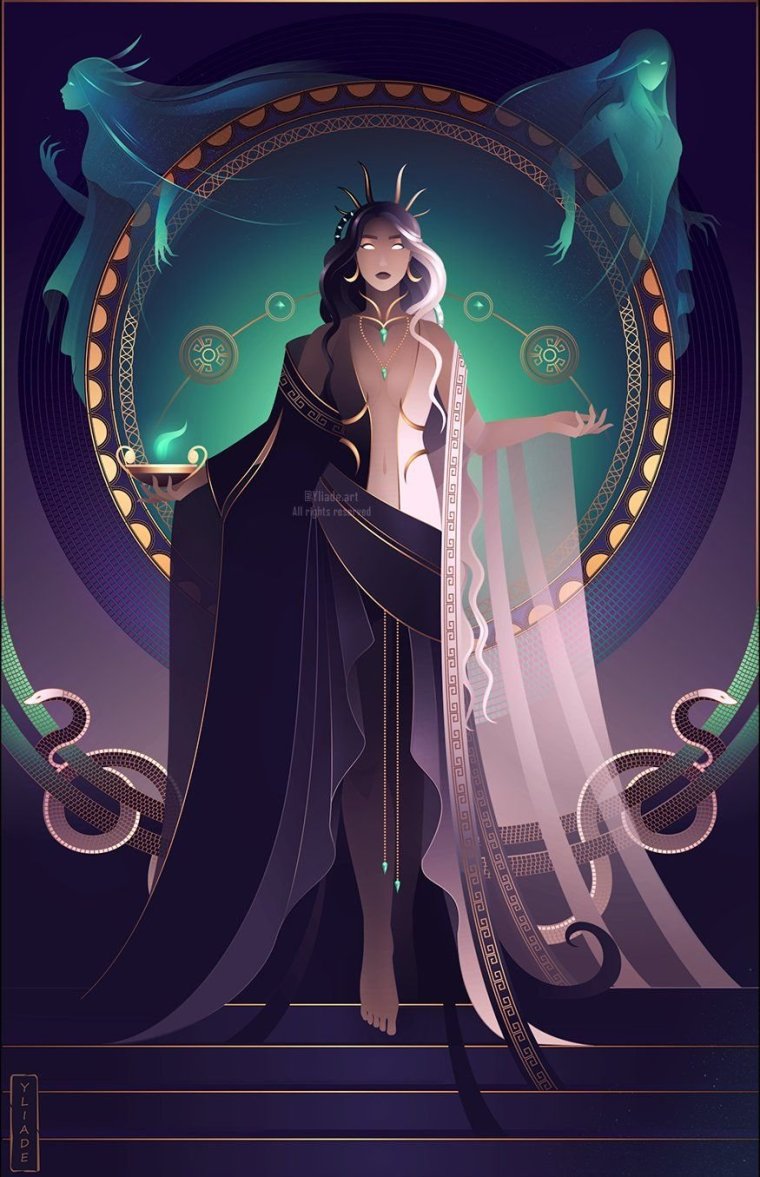 Богиня Бастет и Анубис любовь