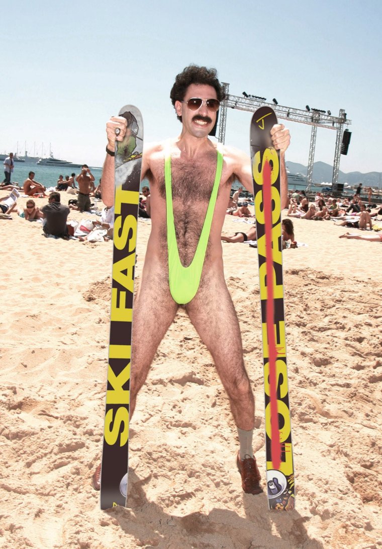 Борат на пляже