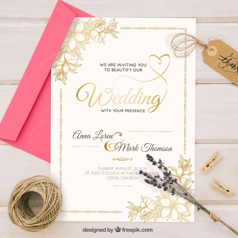 Рамки для свадебных приглашений