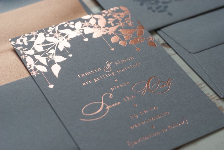 Пригласительные на свадьбу серые