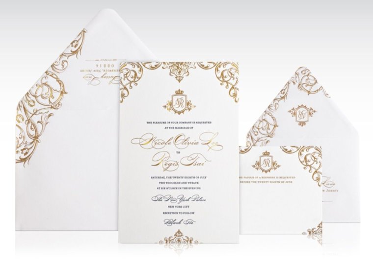 Приглашение на золотую свадьбу