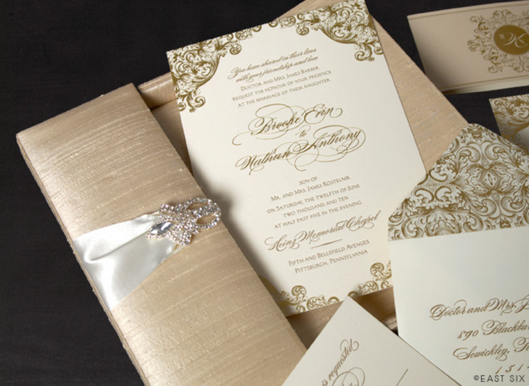 Пригласительные на свадьбу классика